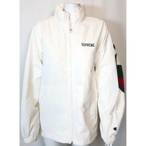 Champion x Supreme Track Jacket White Green Logo